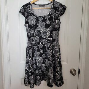 Black & White Floral Dress